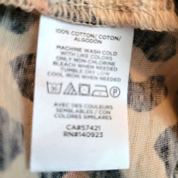 EC LOFT OUTLET LEOPARD PRINT BOATNECK SHIRT WITH STRIPED POCKET SZ.L - Picture 4 of 5